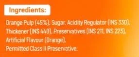 Ingredient: Drange Pulp (45%)
