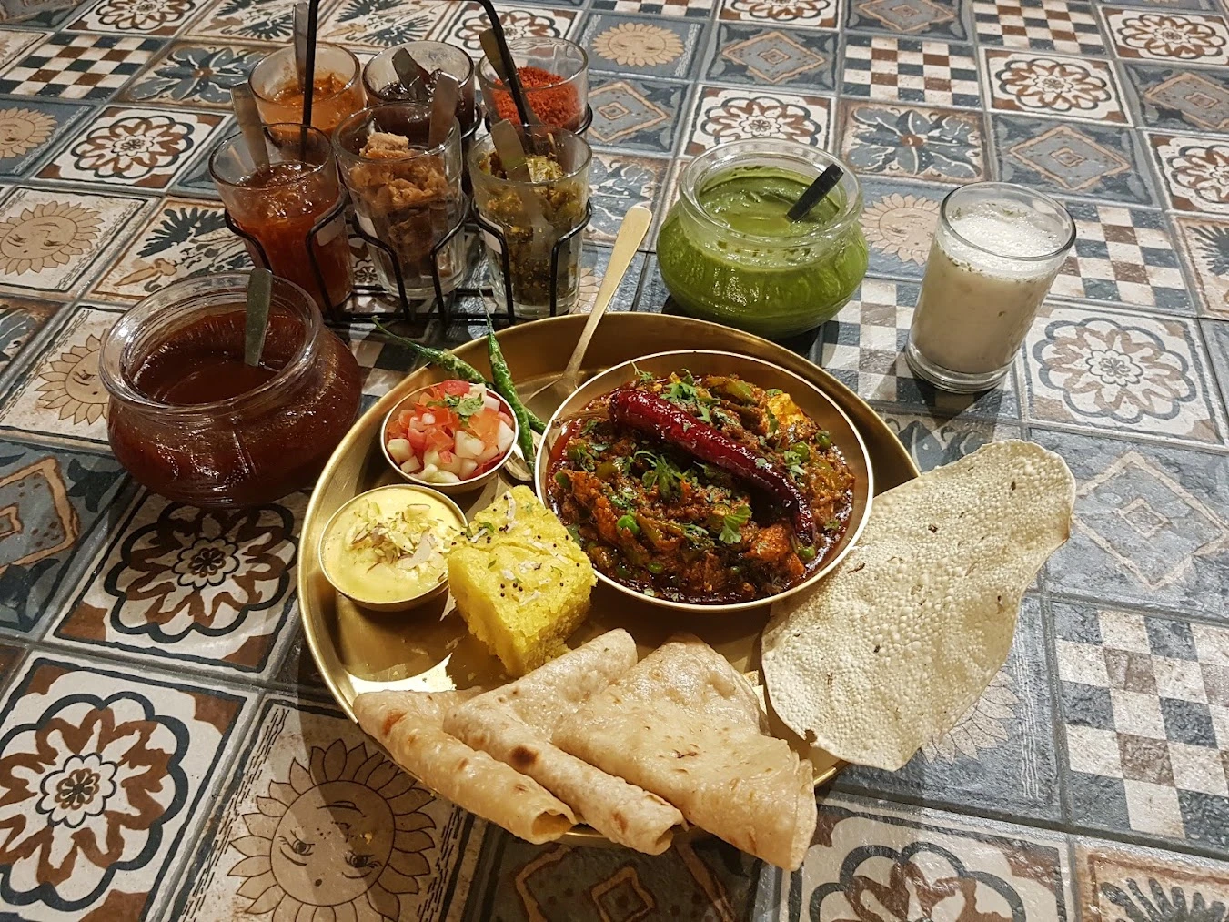 Tawa Sabji with Wheat Bhakri